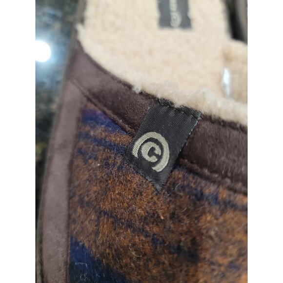 Cobian Mule Clogs Men's Size 11 Brown Striped Faux Fur Lined Round Toe Slip On - Picture 10 of 12